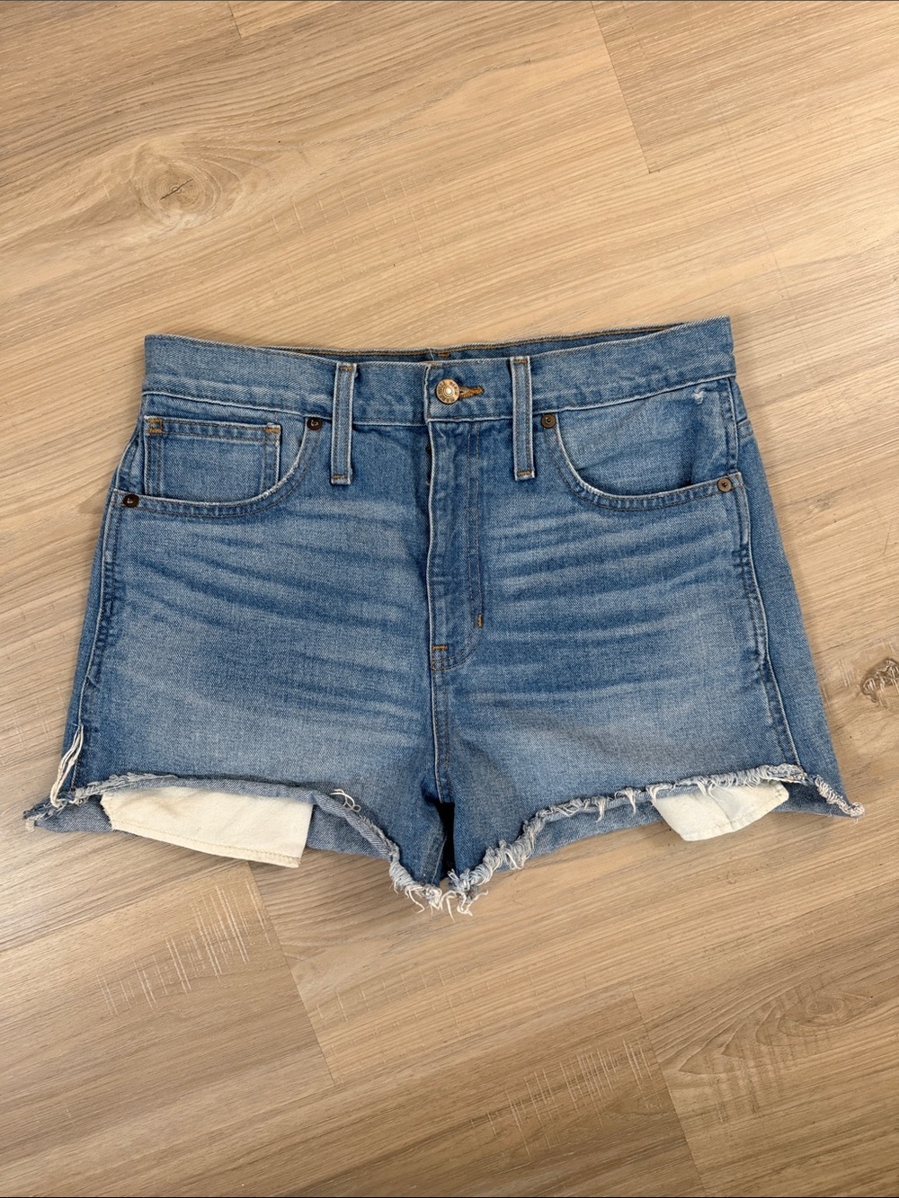 Madewell High Waist Denim Cut Off Jean Shorts. Sz 29